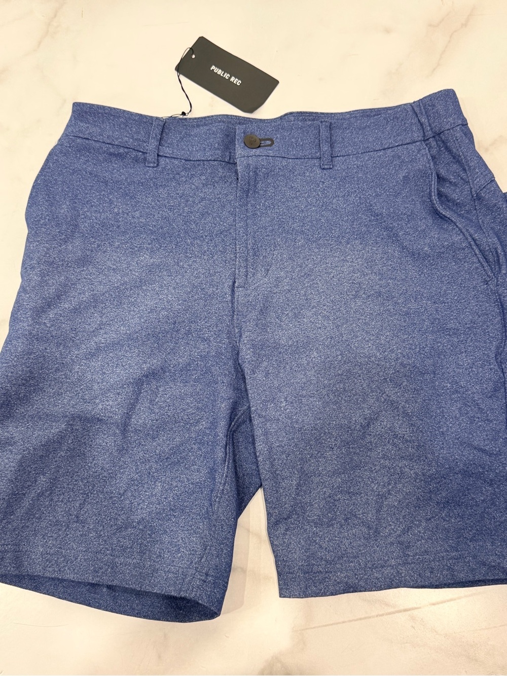 NEW Public Rec Gamechanger 5 Pocket Men Short Indigo blue stretch Size 28 - Picture 2 of 8